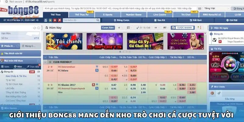 Giới thiệu Bong88 mang đến kho trò chơi cá cược tuyệt vời