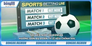 Soi kèo nhà cái Bong88 - Hướng dẫn dự đoán tỷ lệ kèo chính xác