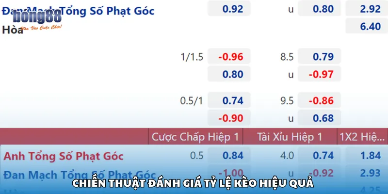 Chiến thuật đánh giá tỷ lệ kèo hiệu quả